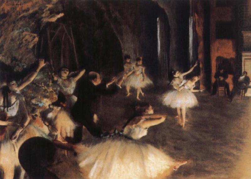 Germain Hilaire Edgard Degas The Rehearsal of the Ballet on Stage china oil painting image
